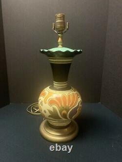 Vintage GOUDA POTTERY Holland Arts+ Crafts TABLE LAMP MOD BOHO Hippie Groovy