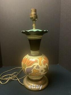 Vintage GOUDA POTTERY Holland Arts+ Crafts TABLE LAMP MOD BOHO Hippie Groovy
