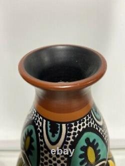 Vintage Gouda Holland Art Pottery Large Flower Vase 12 1/2 Arts & Crafts