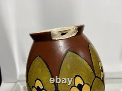 Vintage Gouda Holland Art Pottery Large Flower Vase 12 1/2 Arts & Crafts