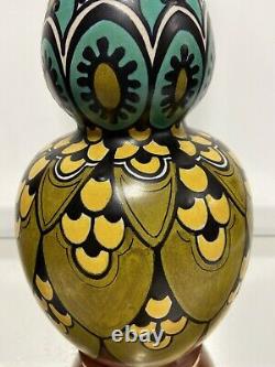 Vintage Gouda Holland Art Pottery Large Flower Vase 12 1/2 Arts & Crafts