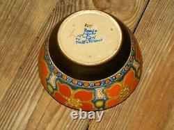 Vintage Hand Painted Arts & Crafts Gouda Art Pottery Vase