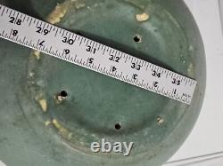 Vintage Large Jardiniere Matte Green 2 Looped Handles Pottery Arts & Crafts 10t
