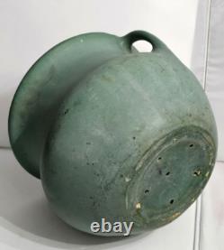 Vintage Large Jardiniere Matte Green 2 Looped Handles Pottery Arts & Crafts 10t