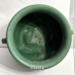 Vintage Large Jardiniere Matte Green 2 Looped Handles Pottery Arts & Crafts 10t