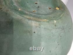 Vintage Large Jardiniere Matte Green 2 Looped Handles Pottery Arts & Crafts 10t
