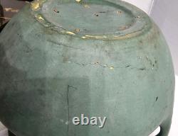 Vintage Large Jardiniere Matte Green 2 Looped Handles Pottery Arts & Crafts 10t