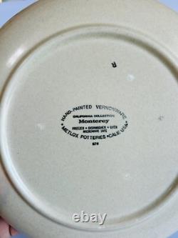 Vintage METLOX ART POTTERY ARTS &CRAFTS California Monterrey 10.5 (RARE) Plate