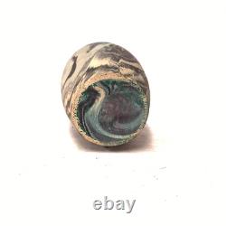 Vintage Marbled Art Pottery Vase Swirl Glaze Arts Crafts Studio Style