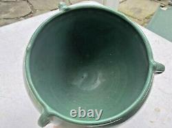 Vintage Matte Green Mission Arts & Crafts Hanging Art Pottery Planter Vase