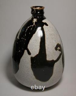 Vintage Mid Century Modern Studio Art Pottery Vase Drip Glaze Signed VAM Ex