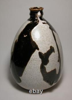 Vintage Mid Century Modern Studio Art Pottery Vase Drip Glaze Signed VAM Ex