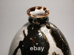 Vintage Mid Century Modern Studio Art Pottery Vase Drip Glaze Signed VAM Ex