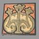 Vintage Mission Arts & Crafts Style Green Stylistic Art Pottery 6 Tile
