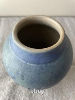 Vintage Newcomb College Pottery, Moon And Moss Vase, 7 1/4 Tall