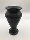 Vintage Pewabic Art Pottery Arts Crafts Black Vase 1994 Stamped Detroit