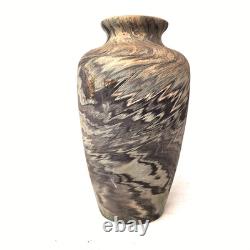 Vintage Pottery Bo Marblo Art Pottery Vase Swirled Marble Glaze c1915