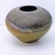 Vintage Raku Pottery Vessel Vase Urn Irridescent Accents Estate Find Mc Signed