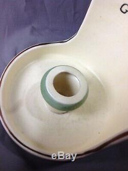 Vintage Roseville Art Craft Pottery Creamware Good Night Chamber Candle Stick
