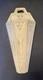 Vintage Roseville Arts & Crafts Wall Pocket Cream Green Accents Small Chip Back