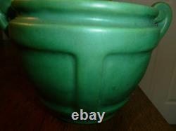 Vintage Roseville Matt Green pattern Flower pot 548 USA Arts & Crafts