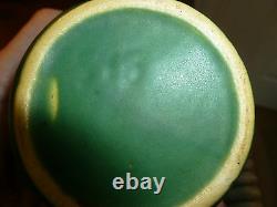 Vintage Roseville Matt Green pattern Flower pot 548 USA Arts & Crafts