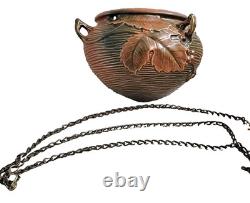 Vintage Roseville Pottery Busberry Hanging Basket #465-5