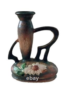 Vintage Roseville Pottery Dahlrose Bud Vase #77-7