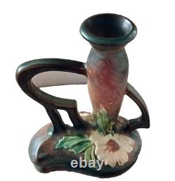 Vintage Roseville Pottery Dahlrose Bud Vase #77-7