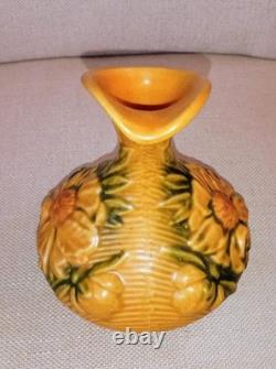 Vintage Roseville Pottery Lot of Four Peony. #3C Creamer. #57-4 Vases. #7-6 Ewer