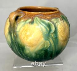 Vintage Roseville Pottery Sunflower Arts & Crafts Vase Ca1930