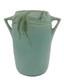Vintage Roseville Velmoss Green Art Pottery Vase, 714-6 Double Handles 6 Mint