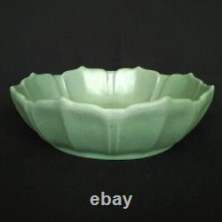 Vintage Royal Haeger Arts & Crafts Mission Revival Matte Green Lotus Bowl 10