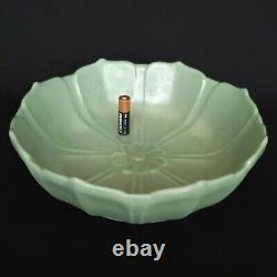 Vintage Royal Haeger Arts & Crafts Mission Revival Matte Green Lotus Bowl 10