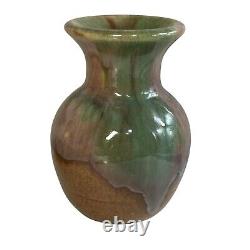 Vintage San Jose Mission Small Vase Drip Glaze 1920s-50s Arts & Crafts Vase TX