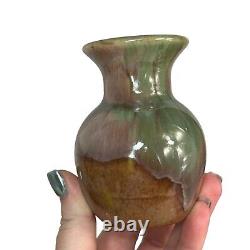 Vintage San Jose Mission Small Vase Drip Glaze 1920s-50s Arts & Crafts Vase TX