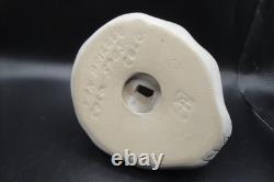 Vintage Signed Van Briggle Pottery Native Maiden Grinding Corn White Satin Glaze