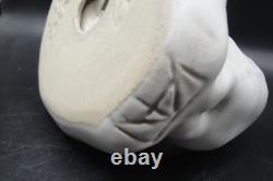 Vintage Signed Van Briggle Pottery Native Maiden Grinding Corn White Satin Glaze
