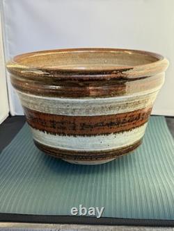 Vintage Studio Pottery Glazed VASE POT 6.5 Tall Signed DONALD SUTHERLAND 1970s