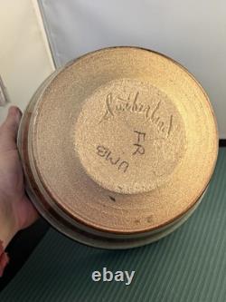 Vintage Studio Pottery Glazed VASE POT 6.5 Tall Signed DONALD SUTHERLAND 1970s