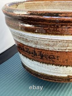 Vintage Studio Pottery Glazed VASE POT 6.5 Tall Signed DONALD SUTHERLAND 1970s
