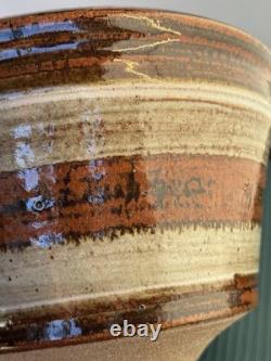 Vintage Studio Pottery Glazed VASE POT 6.5 Tall Signed DONALD SUTHERLAND 1970s