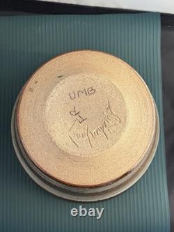 Vintage Studio Pottery Glazed VASE POT 6.5 Tall Signed DONALD SUTHERLAND 1970s