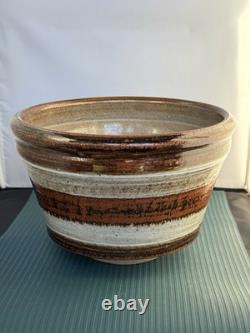 Vintage Studio Pottery Glazed VASE POT 6.5 Tall Signed DONALD SUTHERLAND 1970s