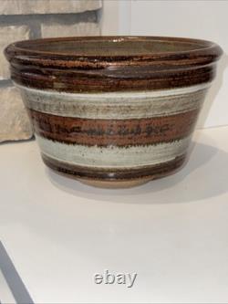 Vintage Studio Pottery Glazed VASE POT 6.5 Tall Signed DONALD SUTHERLAND 1970s