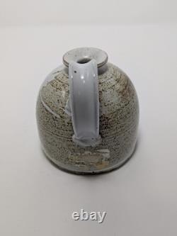 Vintage Studio Pottery Vase, Maple Leaf Signed And Beautiful