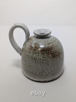 Vintage Studio Pottery Vase, Maple Leaf Signed And Beautiful