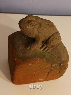 Vintage Studio frog, toad sculpture, brick art, has work in SMITHSONIAN