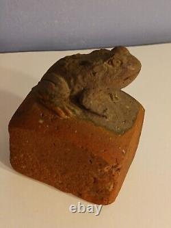 Vintage Studio frog, toad sculpture, brick art, has work in SMITHSONIAN