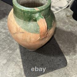 Vintage Terracotta Vase -Pottery Clay Pot 20x13 Very Heavy & Durable Shows Use